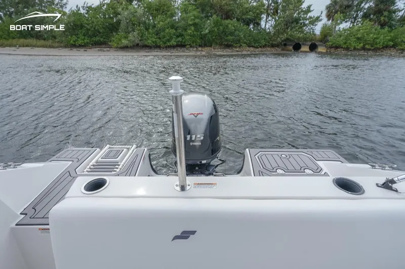 Slide: The Image of 2022 Starcraft SVX 171 OB boat with 115 HP outboard motor on water. - 7