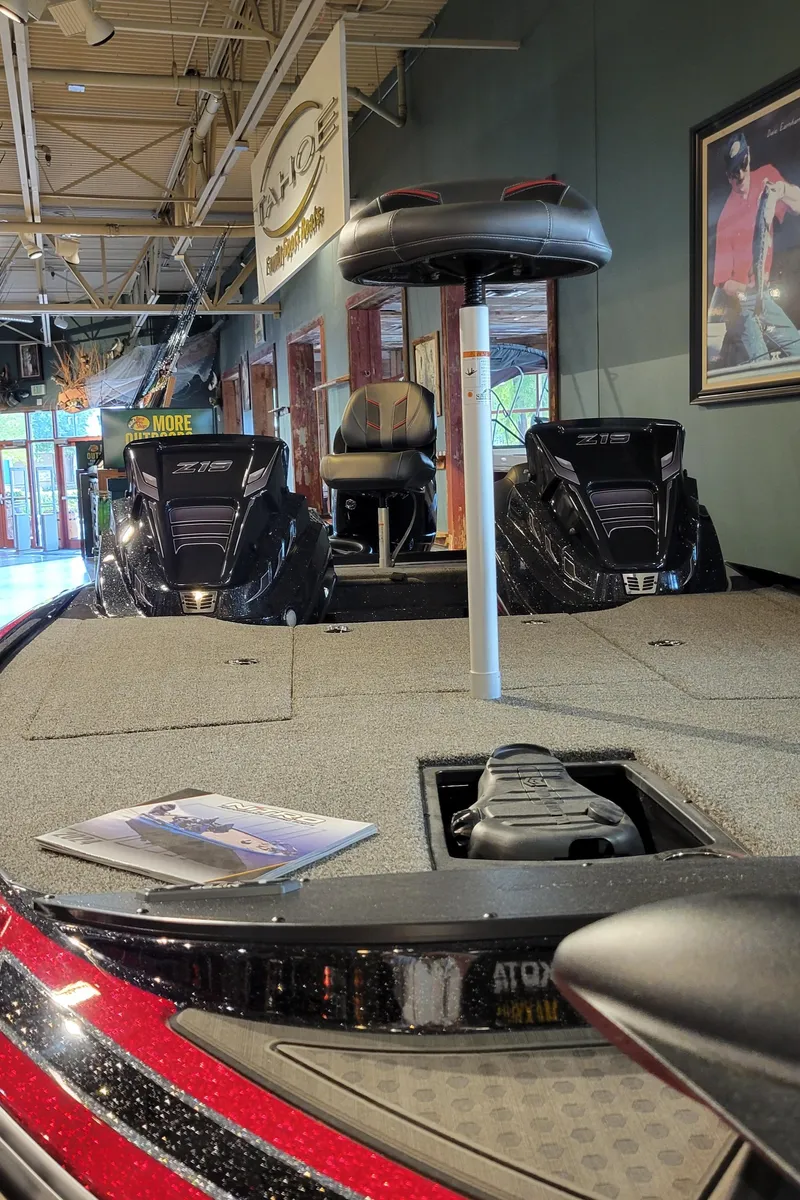 Slide: The Image of 2024 Nitro Z19 boat interior with seating and storage compartments. - 5