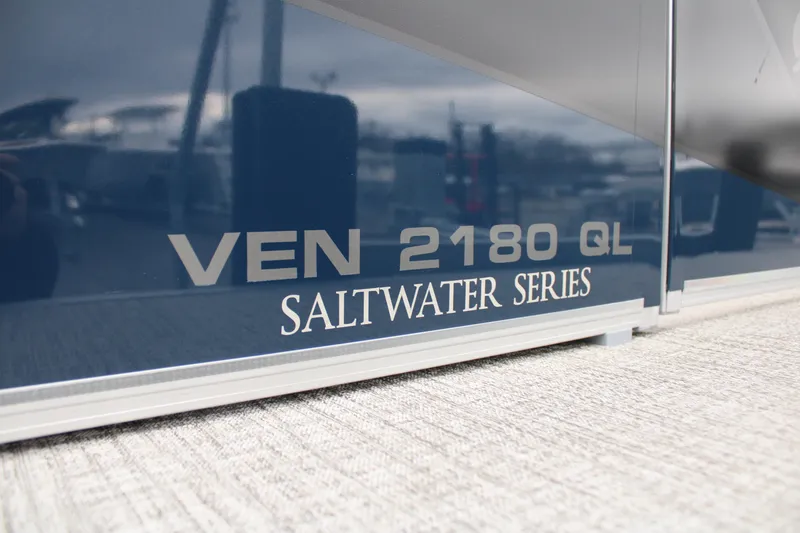Slide: The Image of 2024 Avalon VENTURE QUAD LOUNGER VEN 2180 QL Saltwater Series logo. - 5