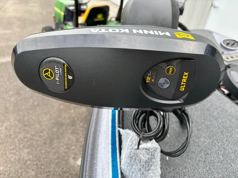 Slide: The Image of Minn Kota Ultrex trolling motor on a 2024 Triton 19 TrX boat. - 3