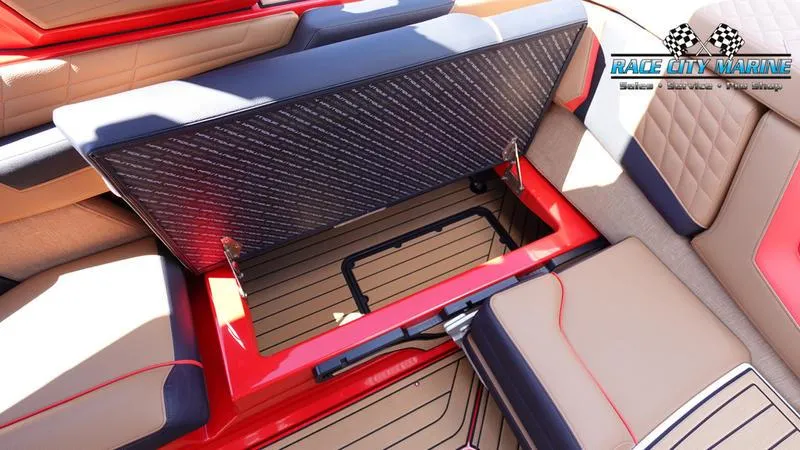 Slide: The Image of 2024 Nautique Super Air Nautique G23 interior storage compartment. - 16