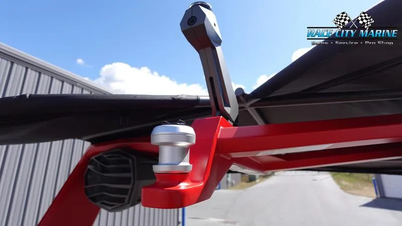 Slide: The Image of Close-up of 2024 Nautique Super Air Nautique G23 boat tower and speaker. - 40