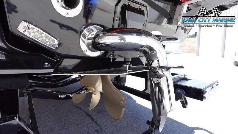 Slide: The Image of 2024 Nautique Super Air Nautique G23 boat propeller and exhaust system at Race City Marine. - 42