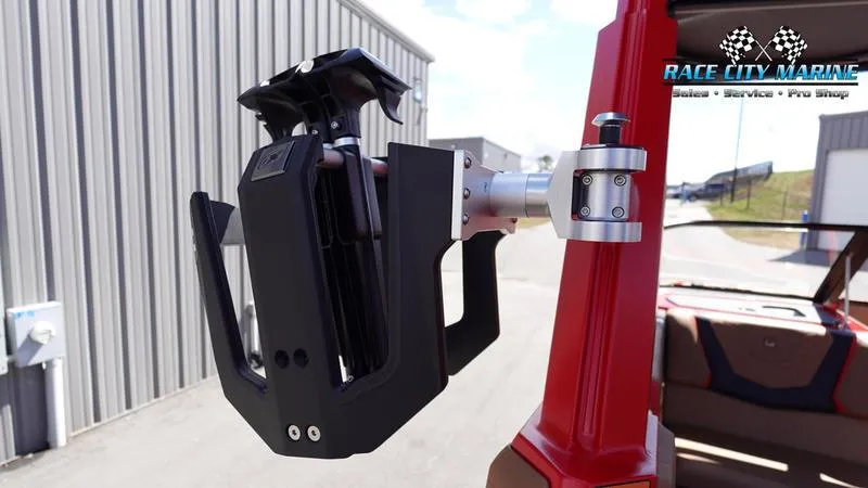 Slide: The Image of 2024 Nautique Super Air Nautique G23 wakeboard rack at Race City Marine. - 7