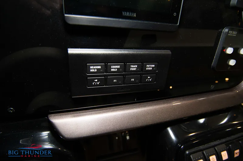Slide: The Image of Control panel of 2024 Invictus GT320S boat with Yamaha display. - 42