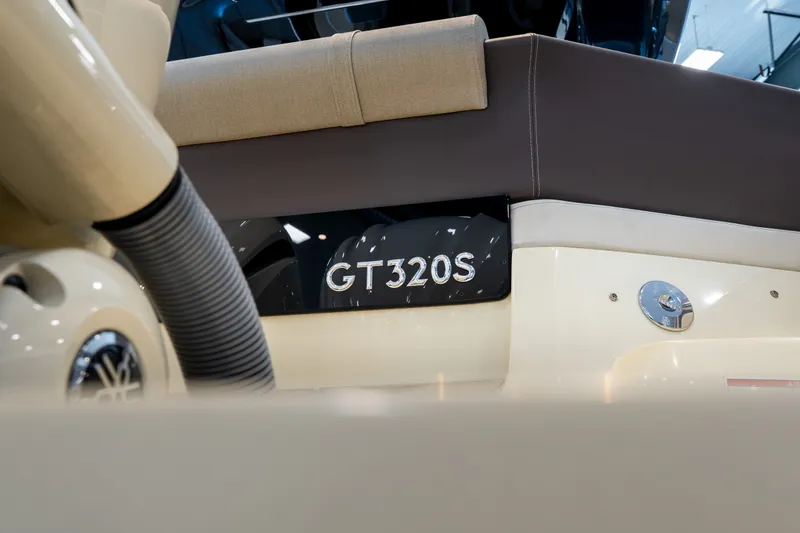 Slide: The Image of 2024 Invictus GT320S luxury boat interior detail with sleek design elements. - 7