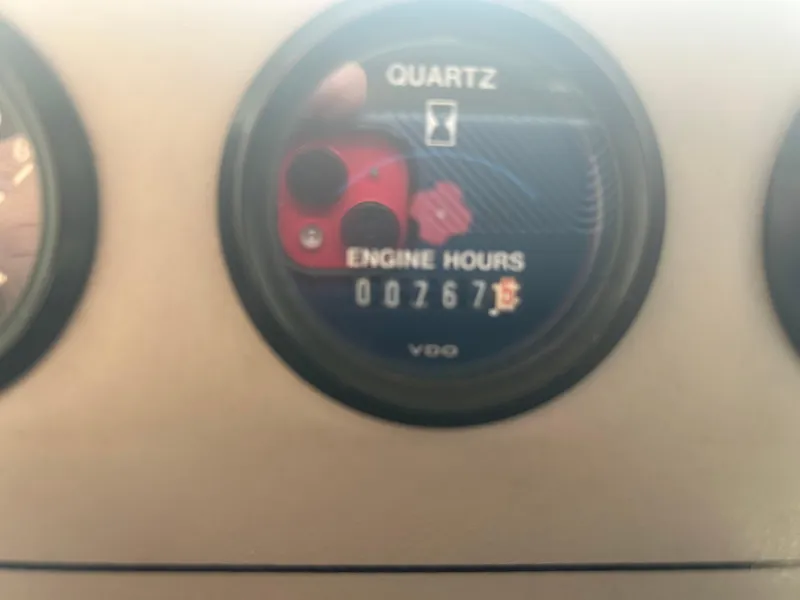 Slide: The Image of Close-up of engine hour meter showing 267 hours on a 1996 Carver 440 Aft Cabin Motor Yacht. - 40