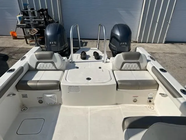 Slide: The Image of 2021 World Cat 230DC boat with twin 115 engines and spacious seating. - 17