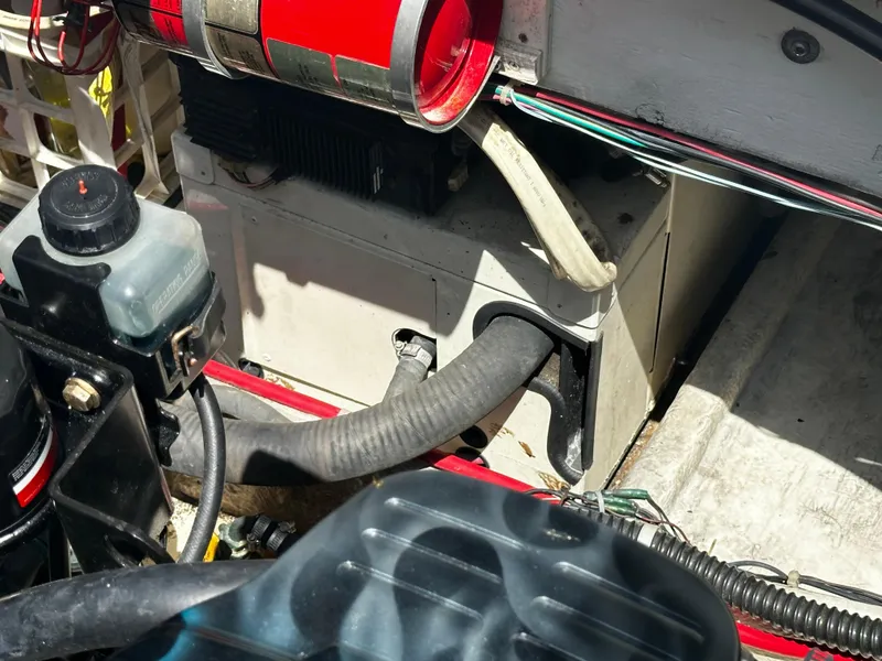 Slide: The Image of Engine compartment of a 2000 Bayliner 3258 Ciera Command Bridge DX boat. - 12