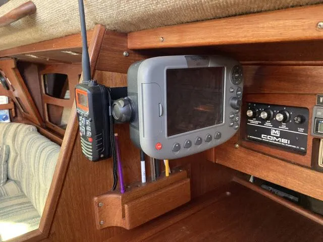 Slide: The Image of Navigation and communication equipment on a 1980 Sceptre 36 boat. - 12
