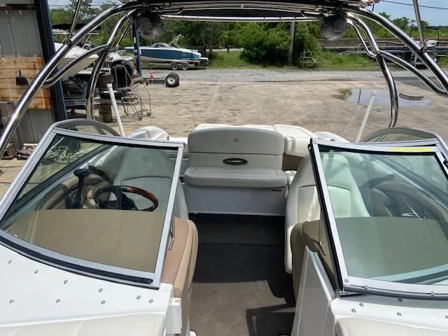 Slide: The Image of 2008 Cobalt 222 boat interior with open bow and seating. - 19