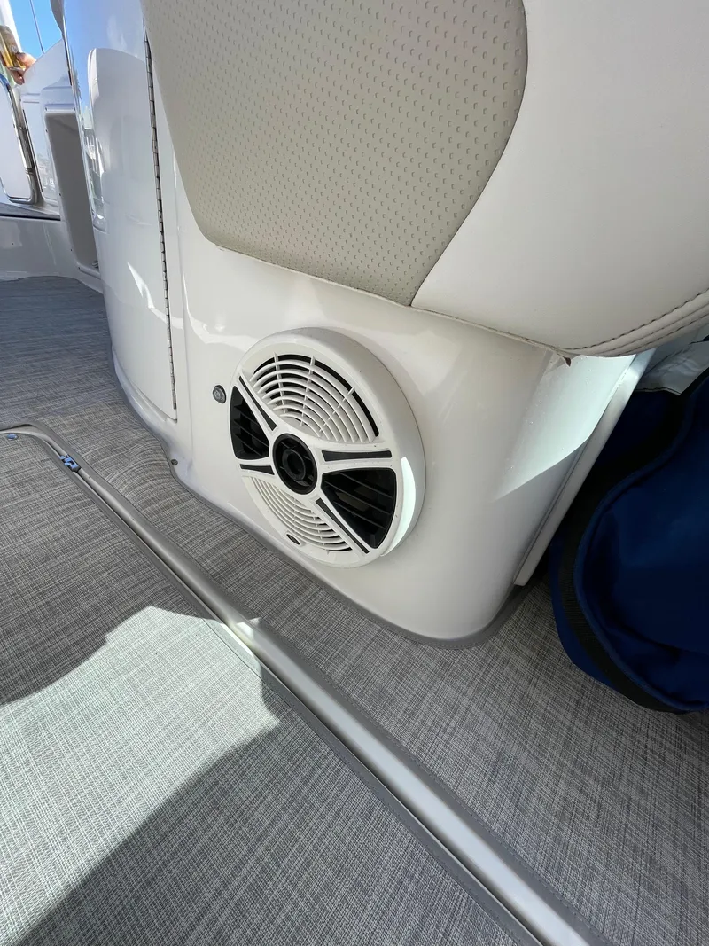 Slide: The Image of Close-up of speaker on 2009 Chaparral 276 SSX boat interior. - 29