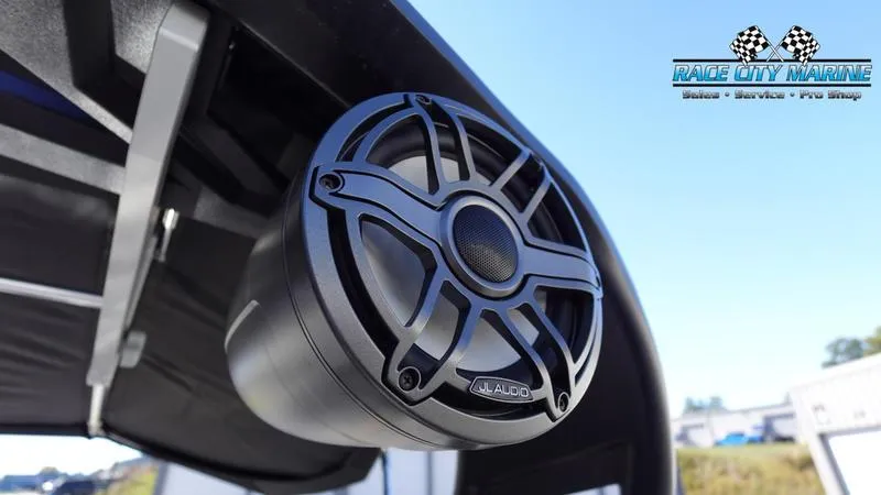 Slide: The Image of JL Audio speaker on 2021 Nautique Super Air Nautique G25 boat. - 48