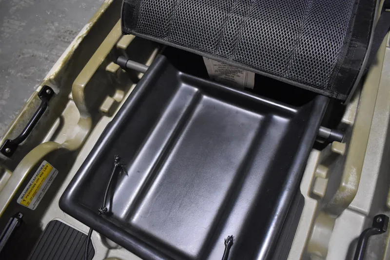 Slide: The Image of 2024 Ascend 128X Yak-Power Sit-On kayak seat and storage compartment. - 12