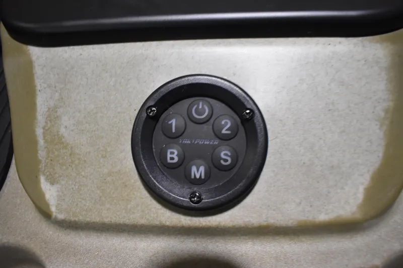 Slide: The Image of Control panel of 2024 Ascend 128X Yak-Power Sit-On kayak, featuring multiple buttons. - 8