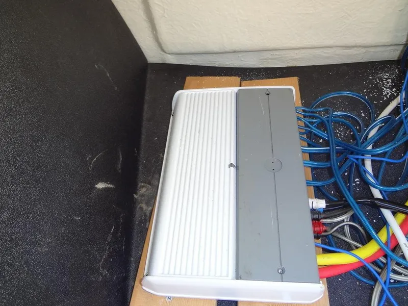 Slide: The Image of Electrical wiring and components inside a 2019 Regal 1900 ESX boat. - 21