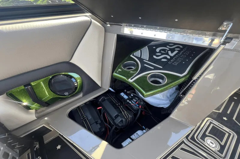 Slide: The Image of Interior of 2023 Centurion Ri265 with speaker and battery compartment. - 25