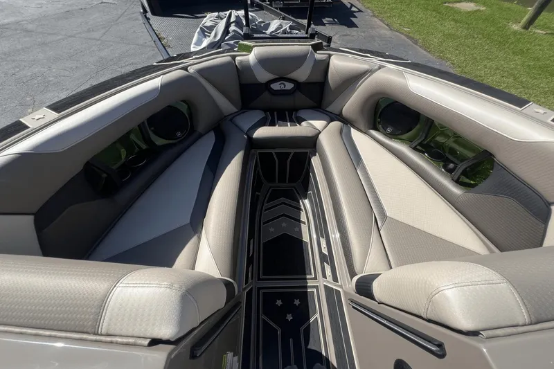 Slide: The Image of Interior of Centurion Ri265 boat, luxurious seating, 2023 model. - 27