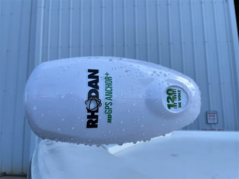 Slide: The Image of Close-up of Rhodan HD GPS Anchor+ on a 2017 Pathfinder 2300 HPS boat. - 10