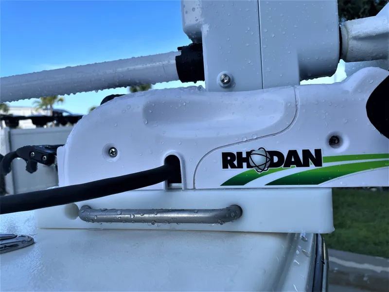 Slide: The Image of Close-up of Rhodan trolling motor on 2017 Pathfinder 2300 HPS boat. - 9
