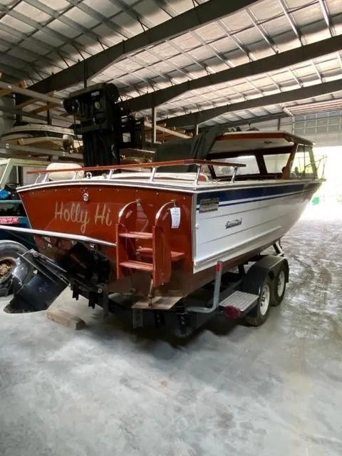 Slide: The Image of 1986 Skiff Craft Sport Fisherman 260 boat in storage, named Holly Hi. - 23