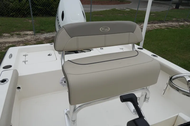 Slide: The Image of 2024 Key West 188 Bay Reef boat seat with cushioning. - 4
