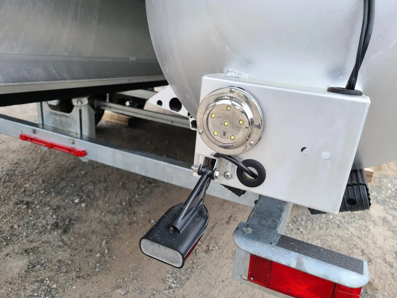 Slide: The Image of Close-up of 2022 Barletta CORSA 25UC boat trailer light and wiring. - 8