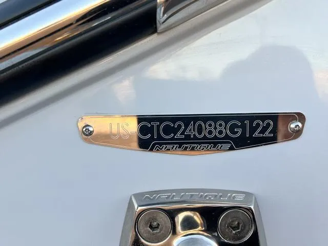 Slide: The Image of 2022 Nautique G23 boat identification plate with serial number. - 9