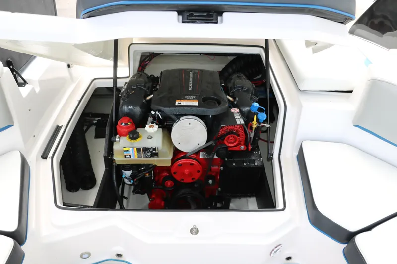 Slide: The Image of 2021 Regal 2000 ESX Bowrider engine compartment with open hatch. - 38