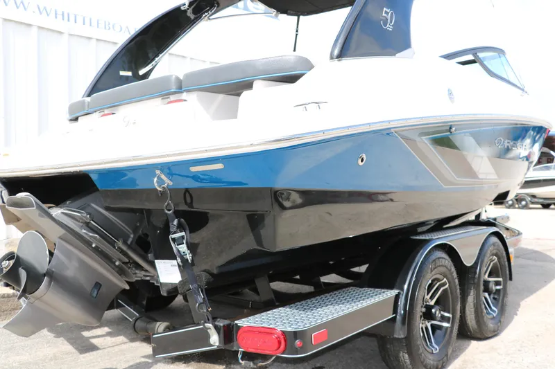 Slide: The Image of 2021 Regal 2000 ESX Bowrider on trailer, rear view. - 4