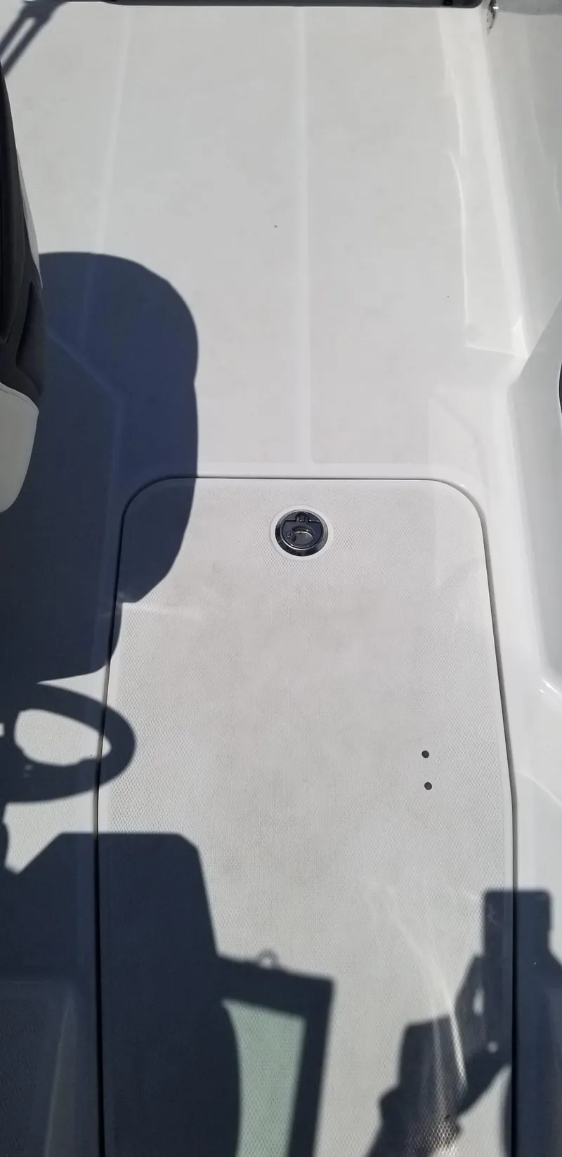 Slide: The Image of 2020 Monterey M205 boat deck with storage compartment. - 29