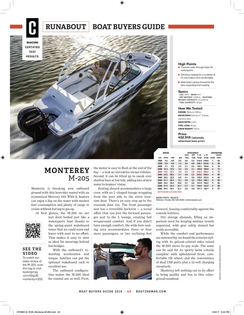 Slide: The Image of 2020 Monterey M205 Runabout Boat Buyers Guide with detailed review and specifications. - 36