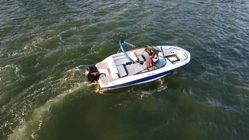 Slide: The Image of 2020 Monterey M205 boat cruising on open water. - 5