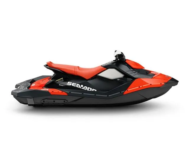 Slide: The Image of 2016 Sea-Doo Spark Waverunner, red and black, side view. - 1