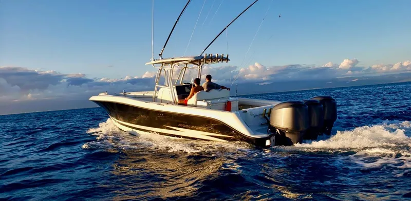 Slide: The Image of 2007 Hydra-Sports Vector 3300 CC boat cruising on open ocean waters. - 8
