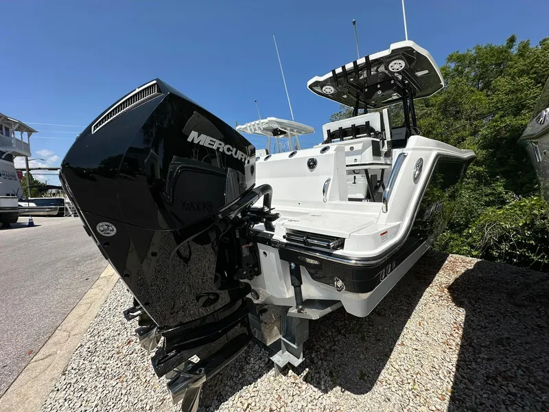 Slide: The Image of 2024 Blackfin 252 CC boat with Mercury outboard engine. - 3