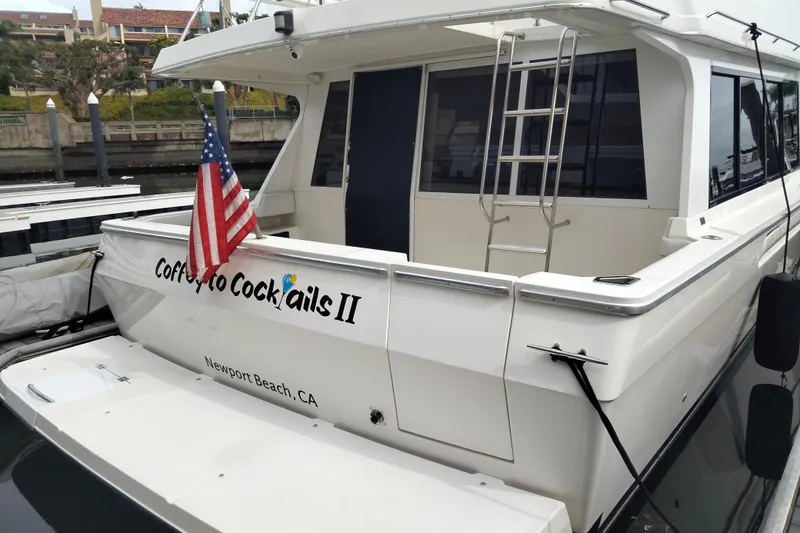 Slide: The Image of 1998 Bayliner 4788 Pilot House Motoryacht docked in Newport Beach, CA. - 25