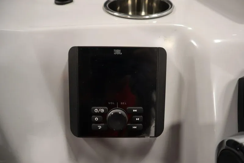 Slide: The Image of JBL audio control panel on 2024 Bentley Pontoons 203 Bolt Tri-Toon. - 24