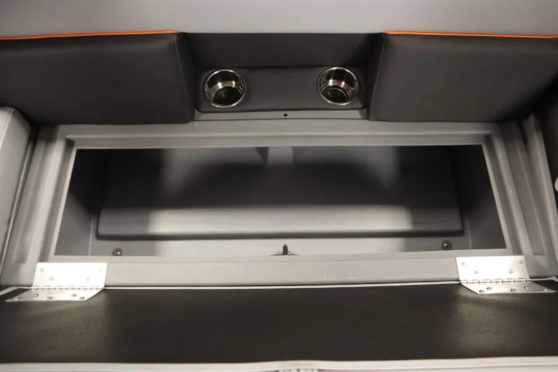 Slide: The Image of 2024 Bentley Pontoons 203 Bolt Tri-Toon storage compartment with cup holders. - 33