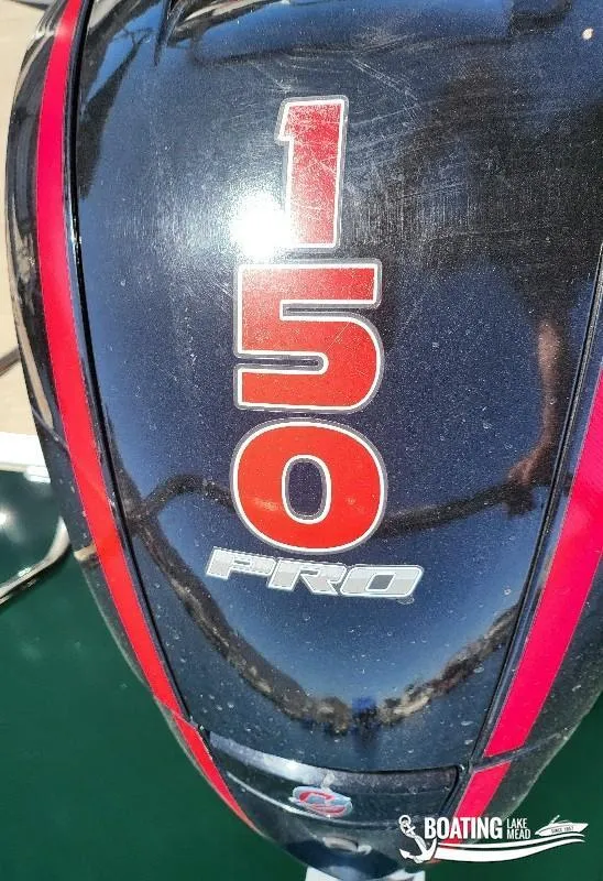 Slide: The Image of 2021 Bennington L25 Stern Radius with 150 Pro outboard engine at Boating Lake Mead. - 21