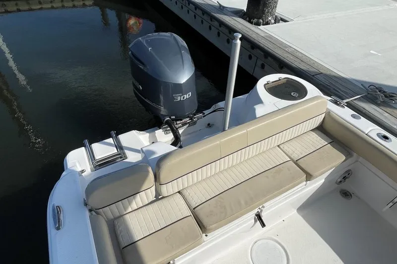 Slide: The Image of 2017 Sea Fox 248 Commander boat with Yamaha 300 outboard engine at dock. - 13