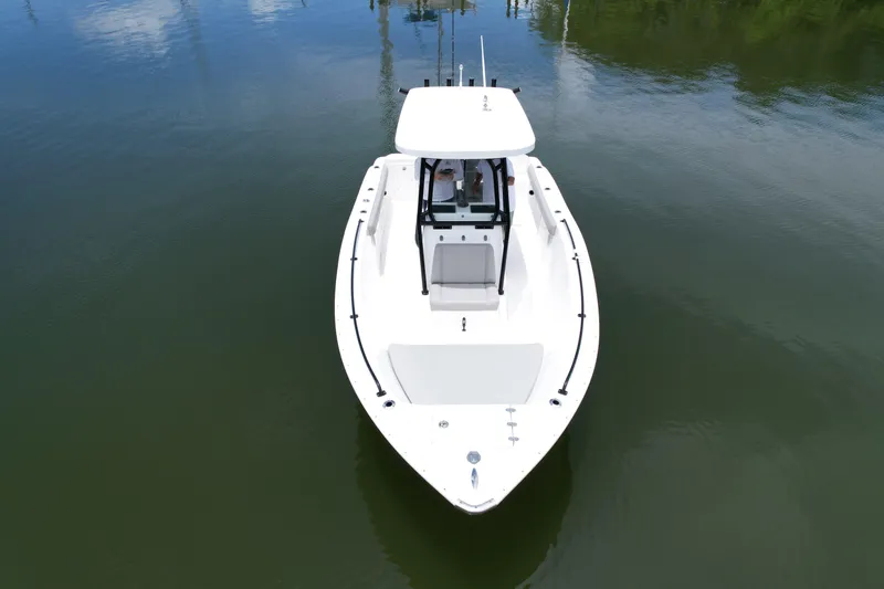 Slide: The Image of 2019 Cape Horn 22 OS boat on calm water, aerial view. - 13