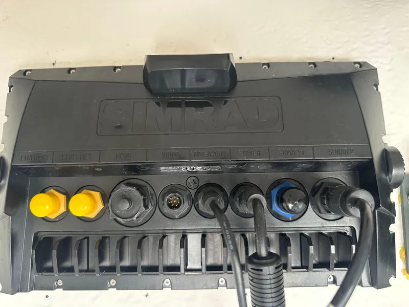 Slide: The Image of Simrad marine electronics on a 2019 Cape Horn 22 OS boat. - 28