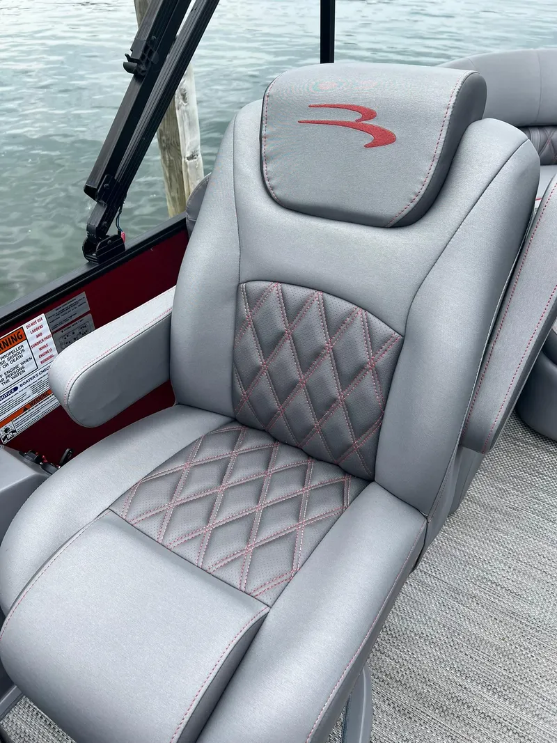 Slide: The Image of 2022 Bennington 24 LXFB boat seat with diamond-stitched upholstery. - 10