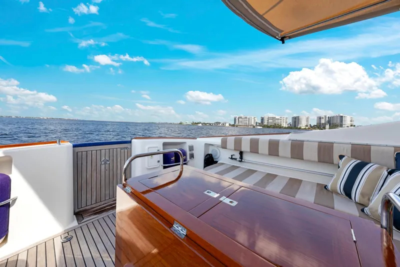 Slide: The Image of Luxury deck of 2007 Oyster LD43 yacht with ocean view and comfortable seating. - 25