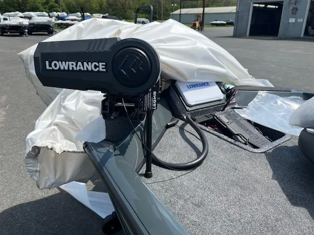 Slide: The Image of 2024 Ranger RT188P boat with Lowrance fishfinder on deck. - 10