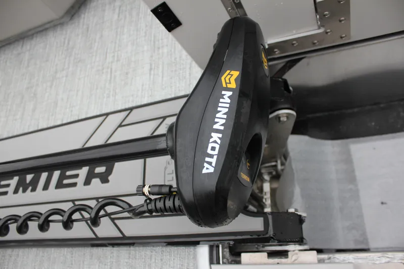 Slide: The Image of Minn Kota trolling motor on 2024 Premier 230 SunSation Angler boat. - 52