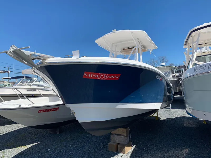 Slide: The Image of 2017 Edgewater 245 CC boat on display at Nauset Marine. - 3