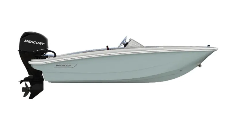 Slide: The Image of 2024 Boston Whaler 130 SPT boat with Mercury outboard motor. - 8