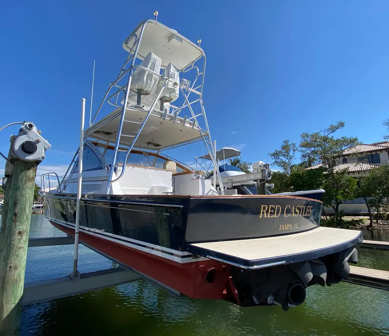 Slide: The Image of 2000 Little Harbor 42 Whisper Jet boat named Red Castles docked in Miami, FL. - 6